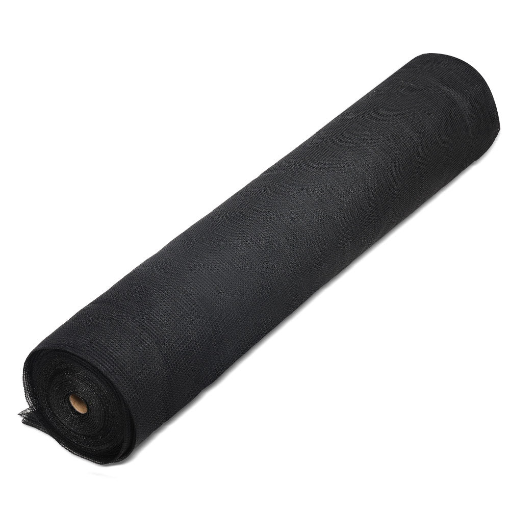 Instahut 30% Shade Cloth 3.66x30m Shadecloth Wide Heavy Duty Black