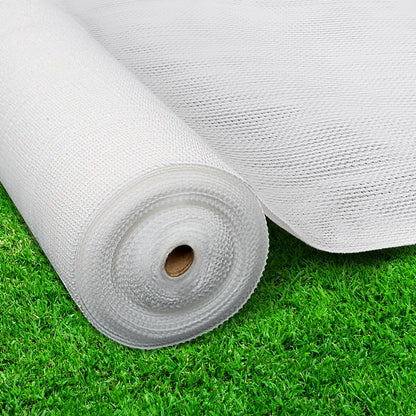 Instahut 90% Shade Cloth 3.66x30m Shadecloth Wide Heavy Duty White