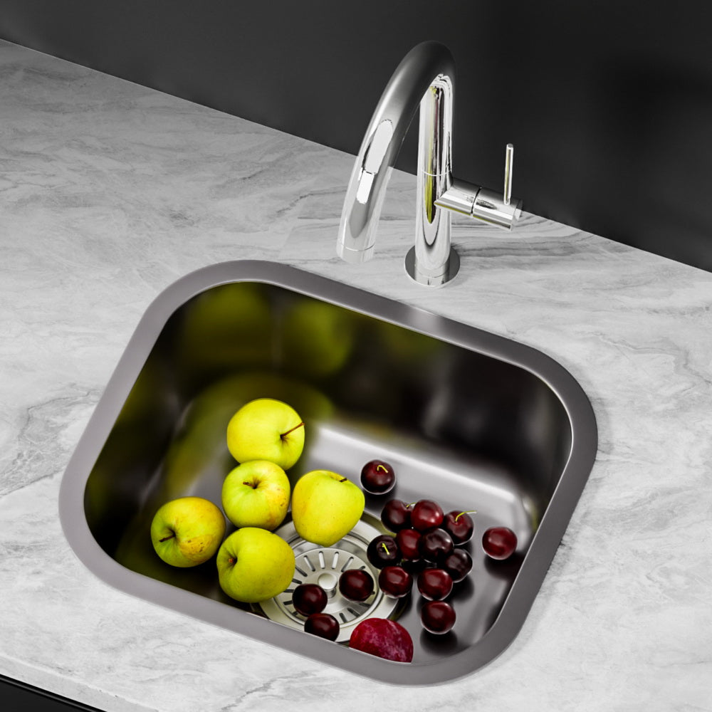 Cefito Kitchen Sink 30X36CM Stainless Steel Nano Basin Single Bowl Black