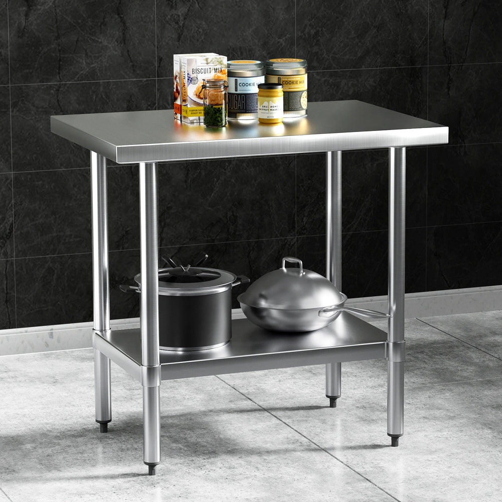 Cefito Stainless Steel Kitchen Benches Work Bench 910x610mm 430