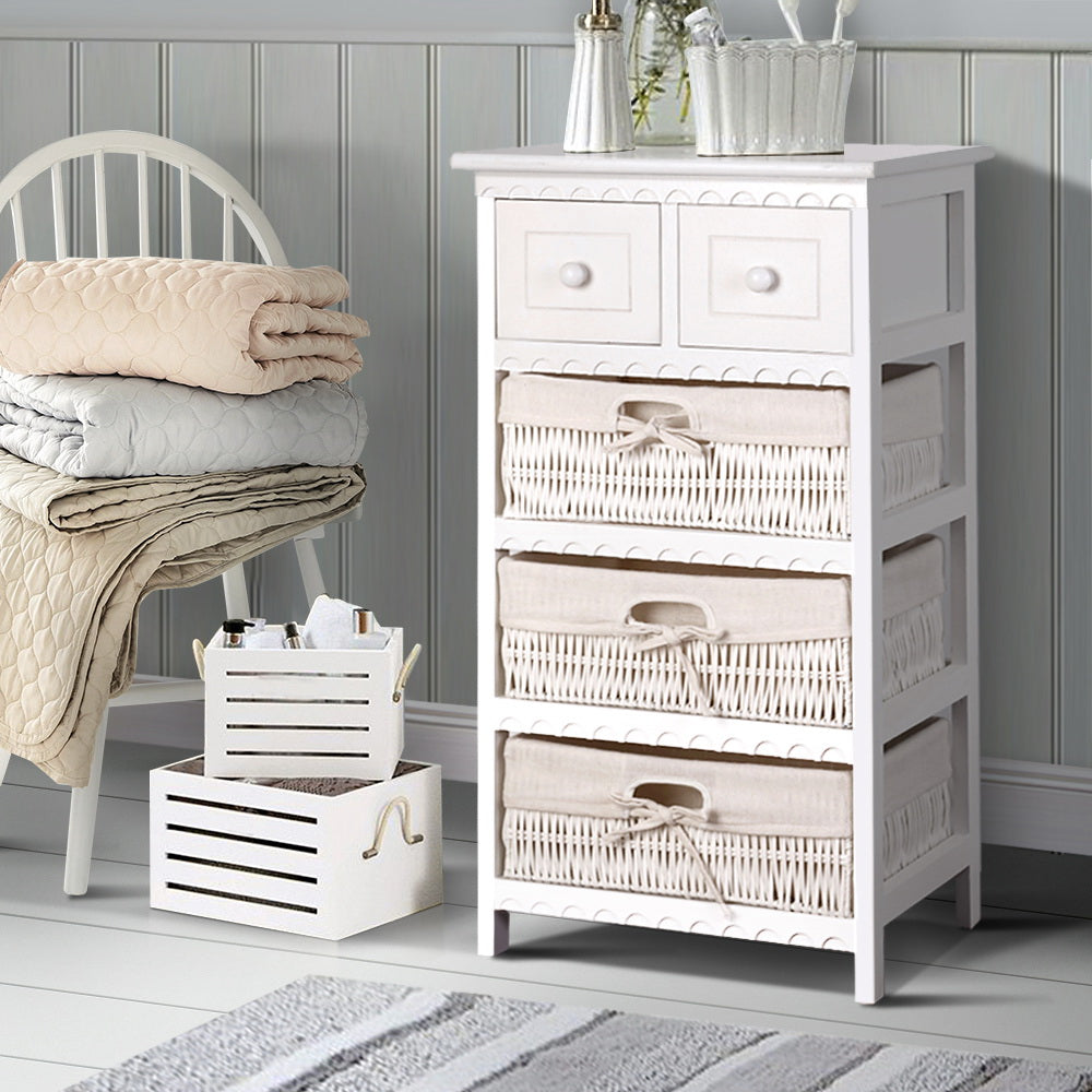 Artiss 2 Chest of Drawers with 3 Baskets - ELIOT