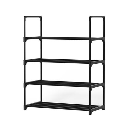 Artiss Shoe Rack Cabinet Stackable 4-tier 12 Pairs Black