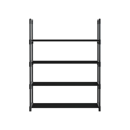 Artiss Shoe Rack Cabinet Stackable 4-tier 12 Pairs Black