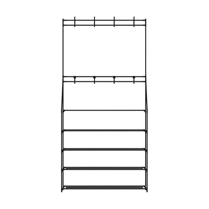 Artiss Shoe Rack Hall Tree 16 Pairs Black