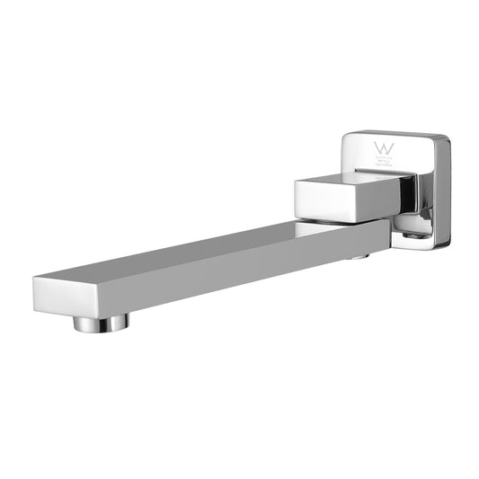 Cefito Bathroom Mixer Spout Wall Bath Tap Square Swivel Bathtub Chrome