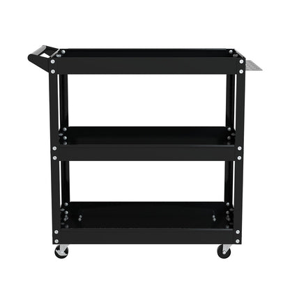 Giantz 3-Tier Tool Cart Trolley Workshop Garage Storage Organizer Black