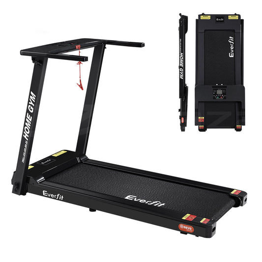 Everfit Treadmill Electric Home Gym Fitness Exercise Fully Foldable 420mm Black