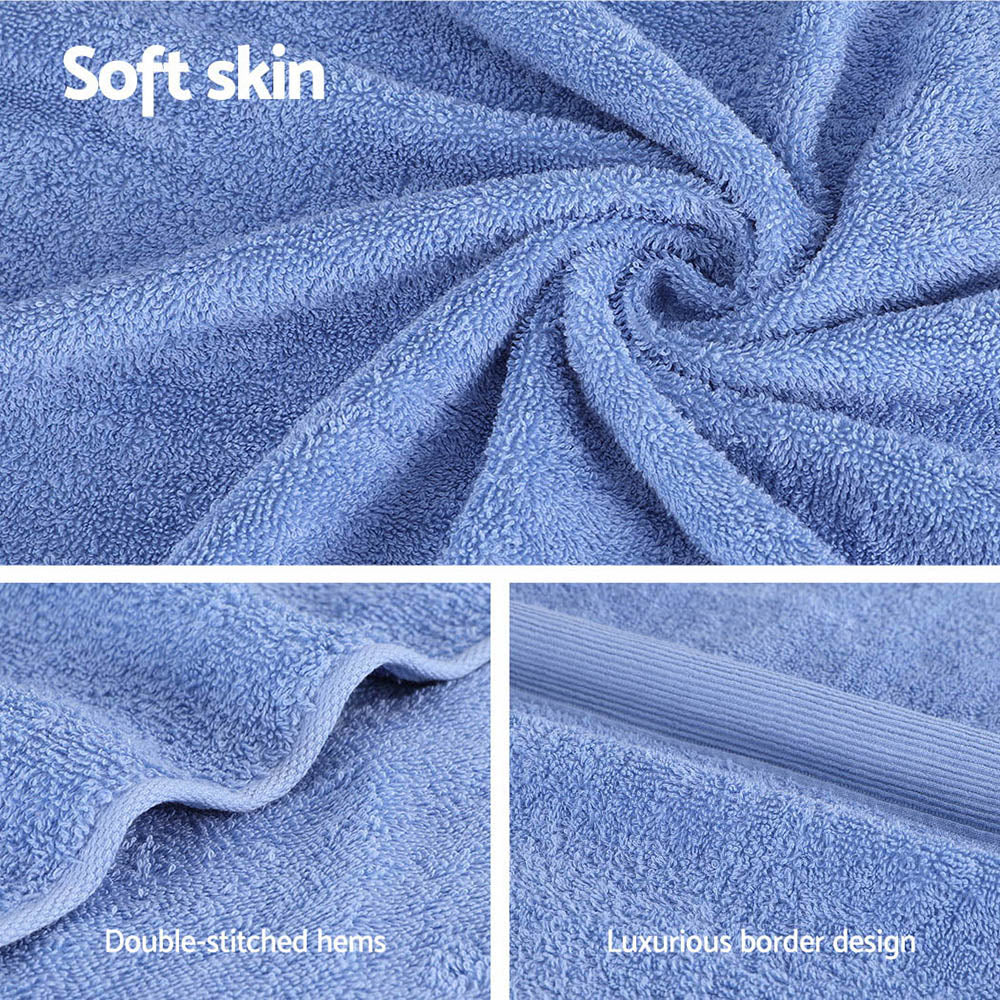 2 Pack Bath Sheets Set Cotton Extra Large Towel Blue