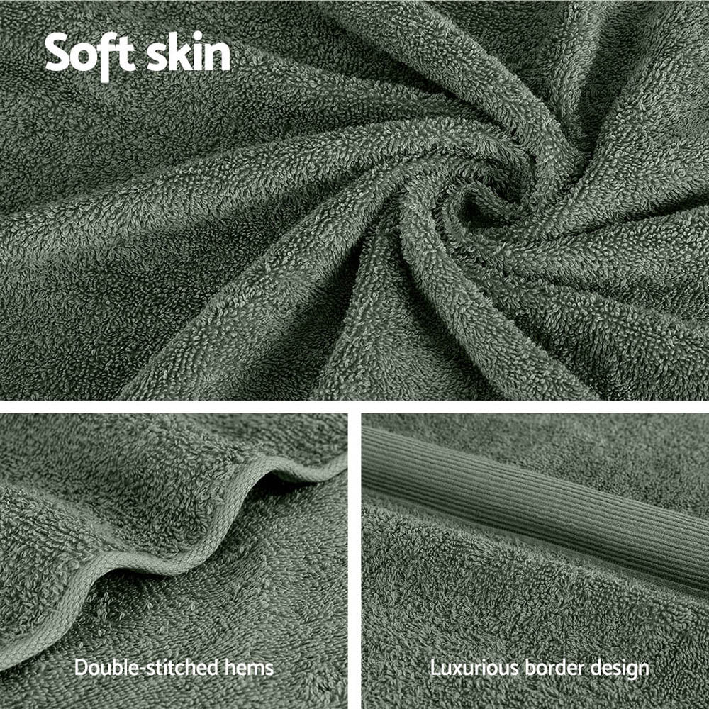 2 Pack Bath Sheets Set Cotton Extra Large Towel Green