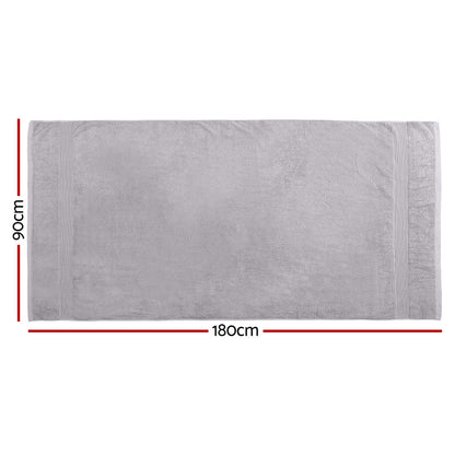 2 Pack Bath Sheets Set Cotton Extra Large Towel Grey