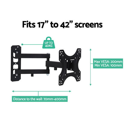 Artiss TV Wall Mount Bracket for 17"-42" LED LCD TVs Full Motion Strong Arms