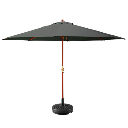 Instahut 3m Outdoor Umbrella w/Base Pole Umbrellas Garden Sun Stand Deck Charcoal