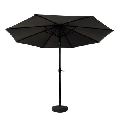 Instahut Outdoor Umbrella 3m Base Beach Pole Garden Tilt Sun Patio UV Black