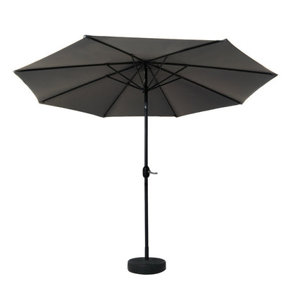 Instahut Outdoor Umbrella 3m Base Beach Pole Garden Tilt Sun Patio UV Charcoal