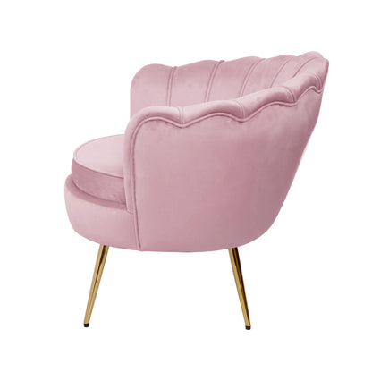 Artiss Armchair Velvet Pink Callista