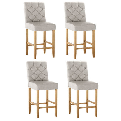 Artiss 4x Bar Stools Linen Upholstered Chairs