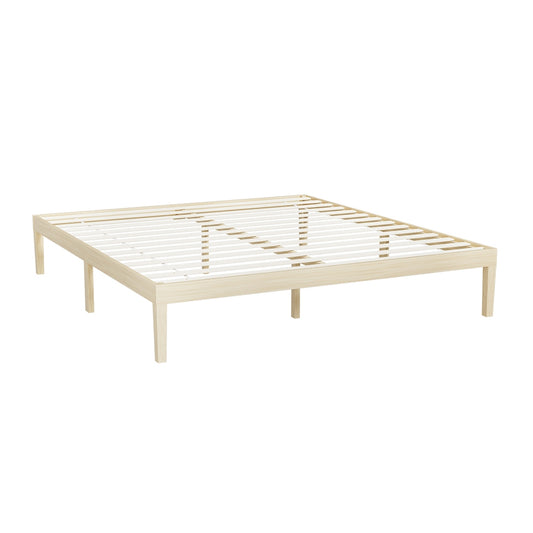 Artiss Bed Frame King Size Wooden Base Mattress Platform Timber Pine BRUNO