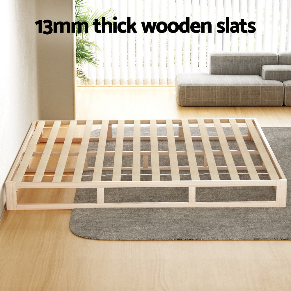 Artiss Bed Frame King Size Wooden Base Mattress Platform Timber Pine KALAM