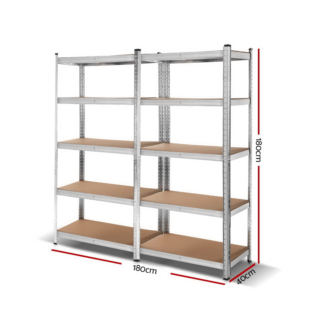 Giantz 2x1.8M Garage Shelving Warehouse Rack Pallet Racking Storage Shelf Silver