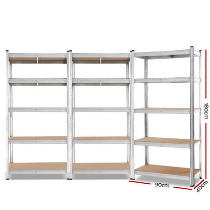 Giants 3x1.8M Warehouse Shelving Rack Racking Garage Metal Storage Shelves