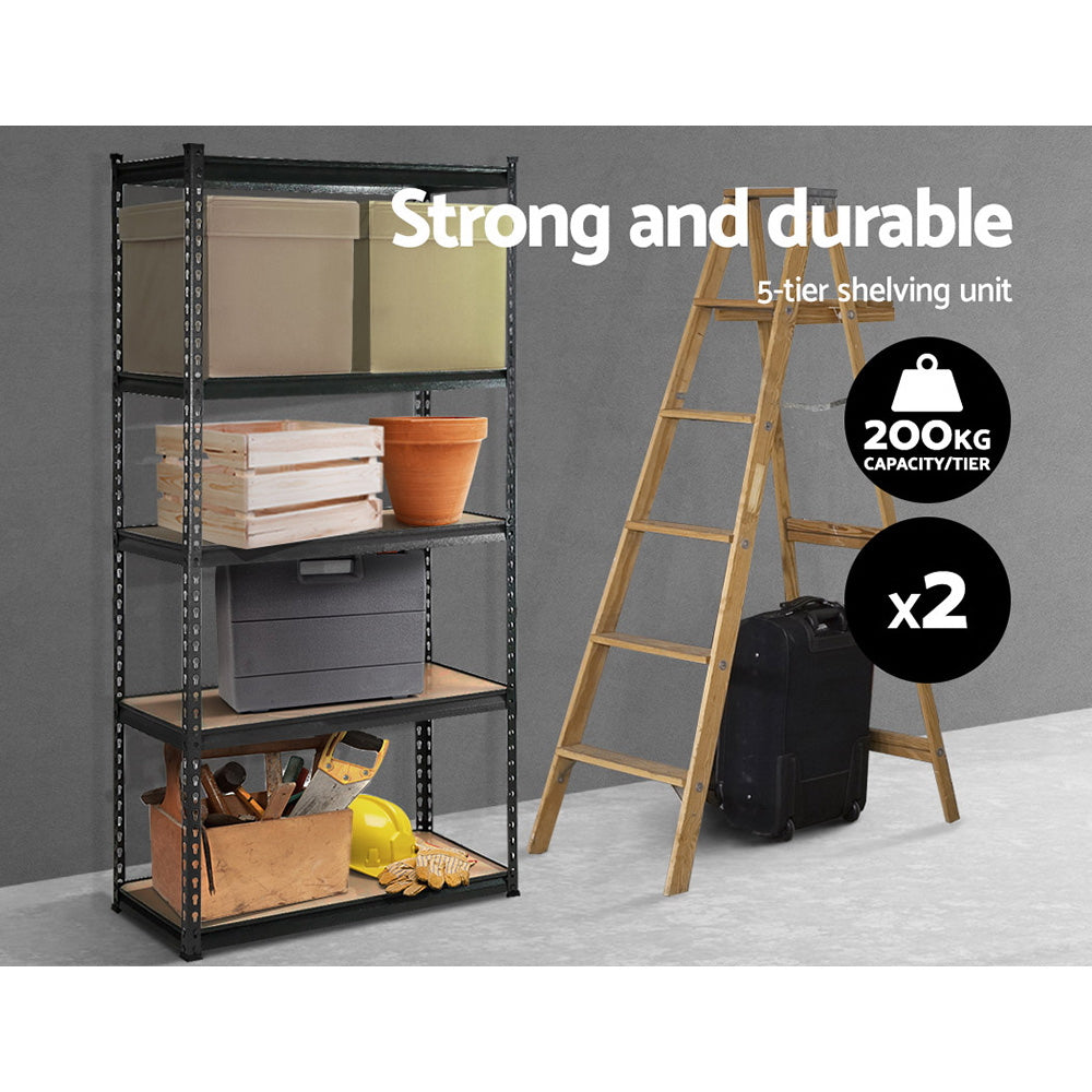 Giantz 2x1.8M Garage Shelving Warehouse Rack Pallet Racking Storage Charcoal