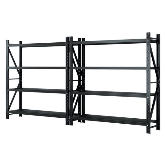 Giantz 4Mx2M Garage Shelving Warehouse Rack Black