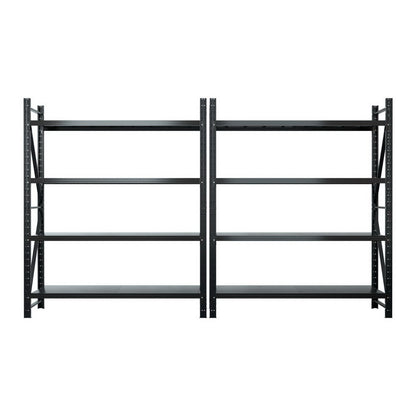 Giantz 4Mx2.4M Garage Shelving Warehouse Rack Black