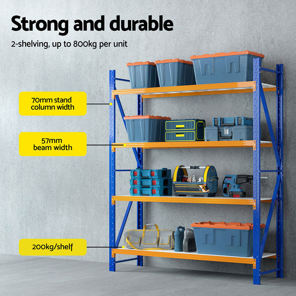 Giantz 4Mx2.4M Garage Shelving Warehouse Rack